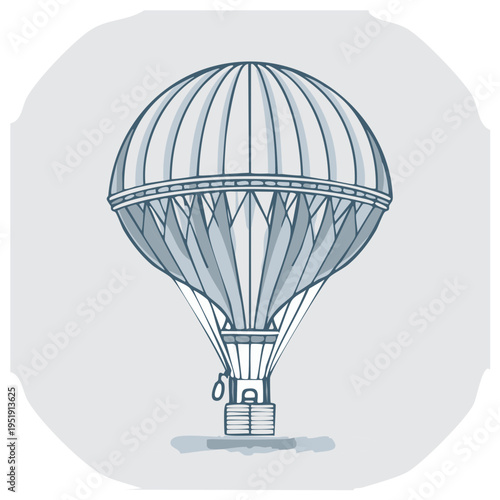 Vintage Hot Air Balloon Illustration