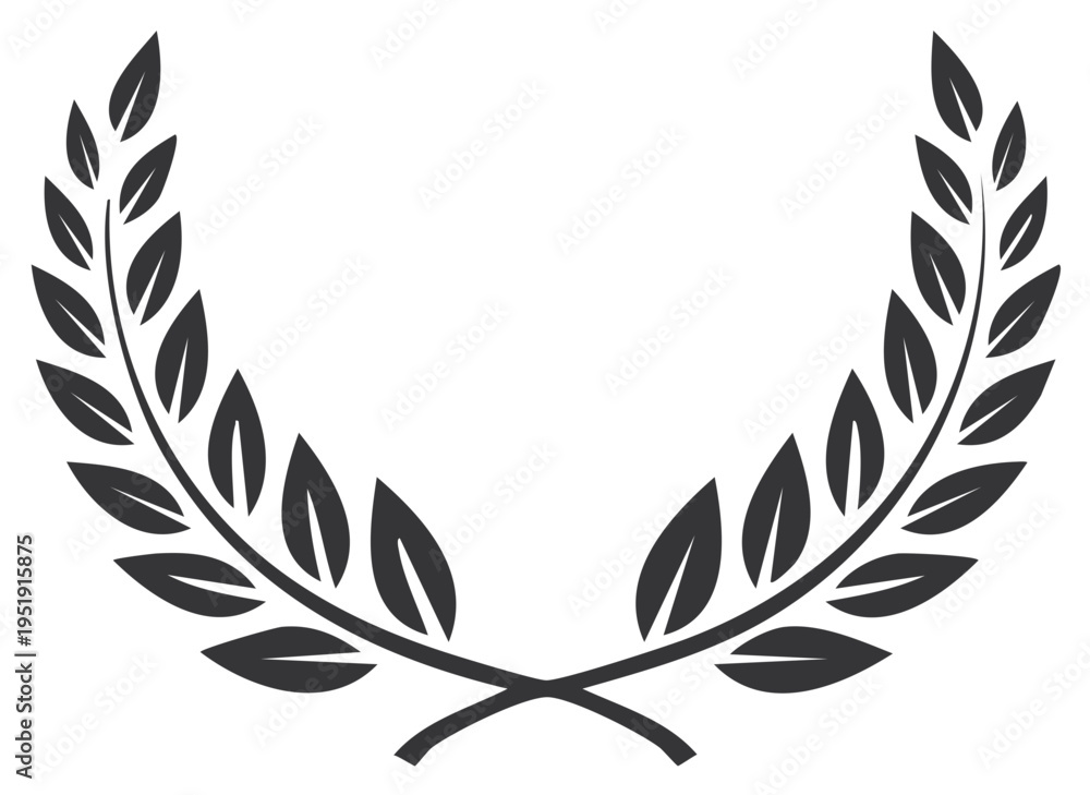 Obraz premium Laurel wreath symbol, elegant design element, victory, achievement, design
