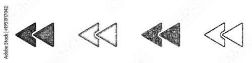 Sketch rewind icon design set
