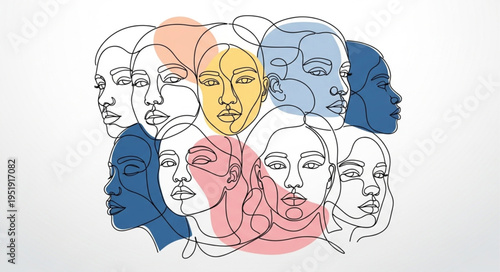 Diverse Faces - A Colorful Exploration of Human Expressions and Identity.