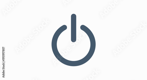 Symbol representing power activation and deactivation suitable for user interface designs and digital systems symbolizing control and energy ideal for instruction manuals and guidance materials
