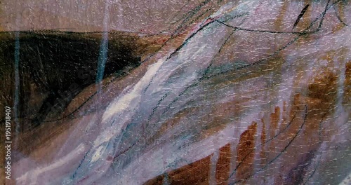 closeup texture of brush strokes on a painting