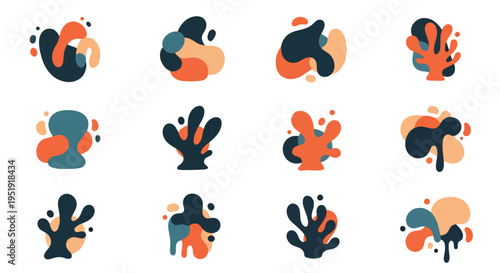 Creative Collection Playful Spots and Organic Shapes for Artistic Decor Abstract Patterns and Contemporary Designs a Graphic Set for Visual Projects and Unique Style Compositions