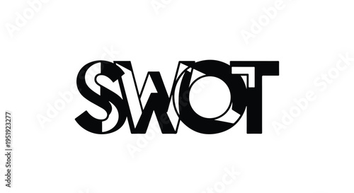 SWOT analysis business concept acronym strengths weaknesses opportunities threats on white background