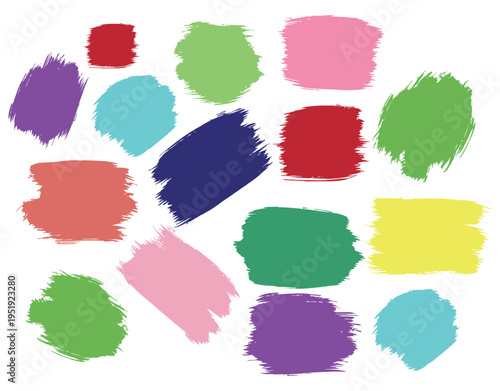 Vibrant color swatches on white background