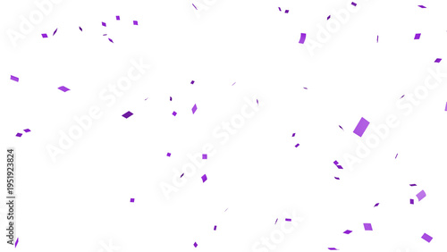 Fotografie Purple confetti over transparent background. 3D render.