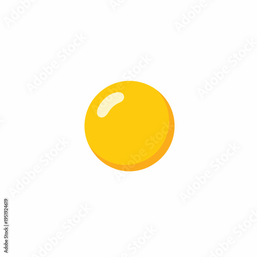 A vibrant sphere rendered in bright yellow tones conveying a sense of warmth and vitality suitable for designs that require a touch of optimism and cheerful atmosphere or represent light and