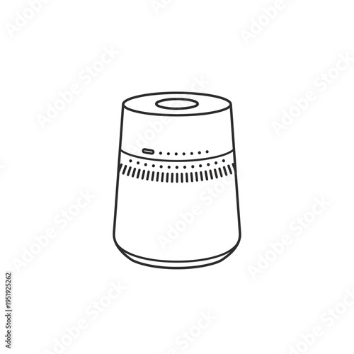 Simple line drawing of air purifier.