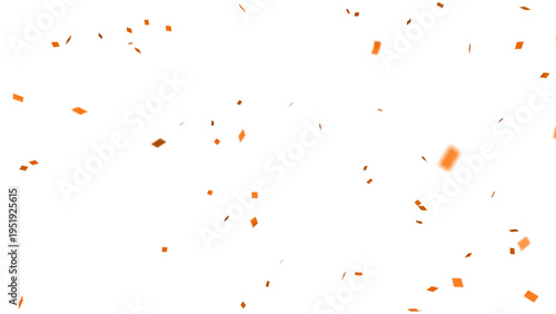 Schilderij op canvas Orange confetti over transparent background with depth of field