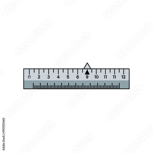 Ruler with inch and centimeter markings.