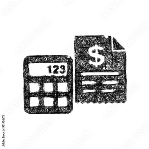 Sketch tax calculation icon design