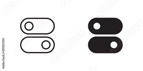 Bild auf Leinwand Toggle Switch On Icon for settings control enable active state and preference ad