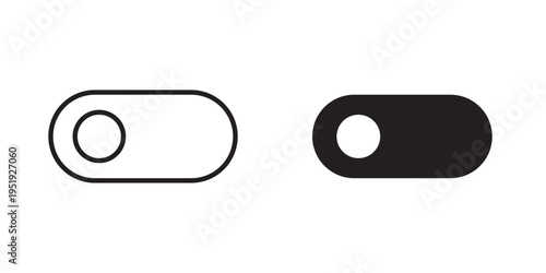 Tableau sur toile Toggle Switch Off Icon for settings control enable disable and preference adjustment use in UI UX websites apps and mobile interfaces Vector illustration with stroke and fill on a white background