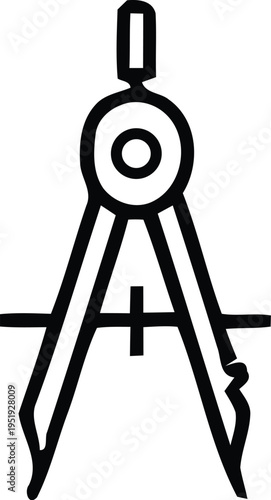 vector illustration of a compass