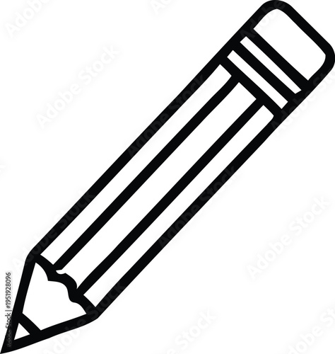 vector illustration of a pencil