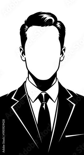 Businessman in suit and tie illustration.