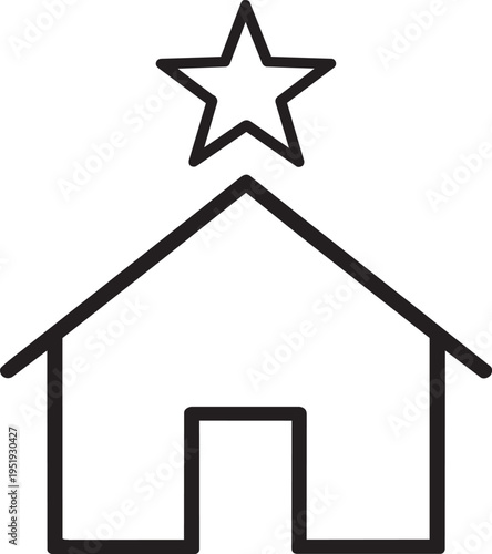 A house with a star on the roof