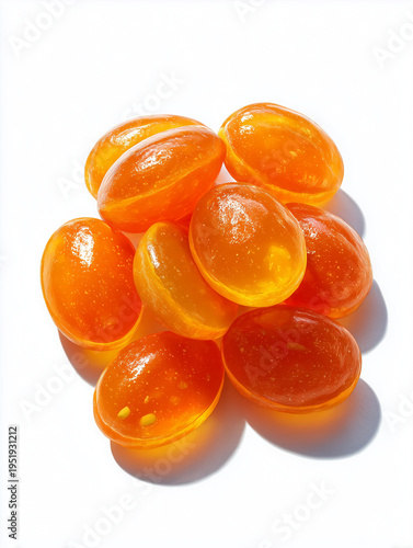 Orange hard candy drops for sore throat relief
