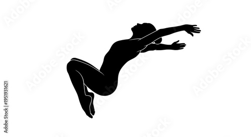 Person jumping in mid air motion.