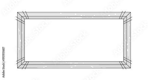 Rectangular frame with multiple lines.