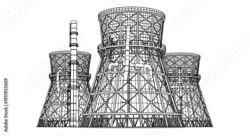 Ancient Stone Temple Structure Illustration.