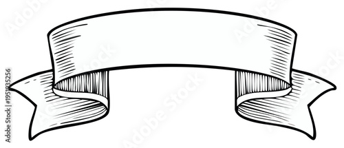 Hand-drawn banner with blank space for text