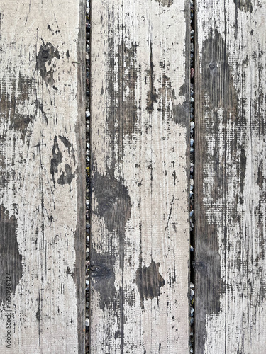Texture of worn boards, old wood, peeling paint