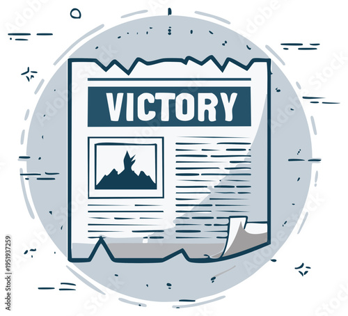 Victory Newspaper Headline Announcement Breaking News Celebration Achievement