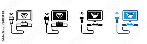Ultrasound icon set multiple style collection