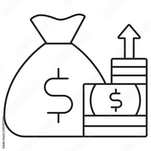 Limited Funds Icon,  Budget Constraint Illustration, Financial Limitation Icon, Low Budget Concept Graphic, Funding Shortage Design, vector