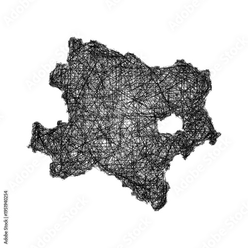 Sketch Niederosterreich outline map design