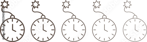 bomb icon vector for web,  Time bomb icon for web apps, mobile apps