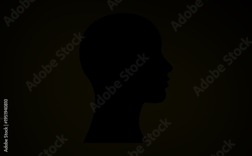 clearing of the head, light light behind the silhouette's head