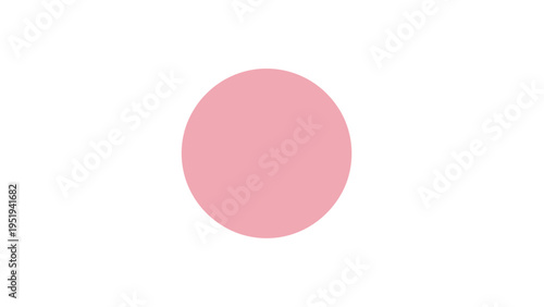 Minimalist pink circle on a clean white background
