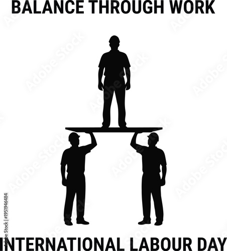 Labor day tribute honoring workers' rights and balance through work