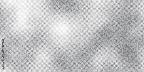 Abstract gray halftone gradient background, soft dot matrix texture forming smooth organic waves, minimalist vector design.