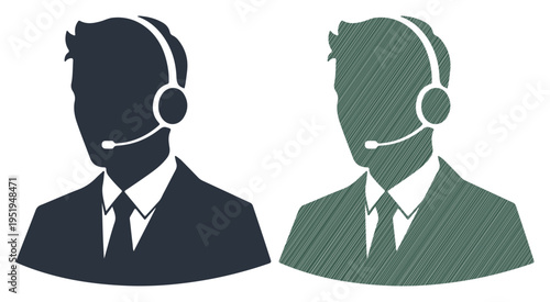 Customer service professionals wearing headsets, providing support and assistance.