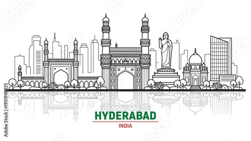 Hyderabad India skyline landmark historical architecture famous city
