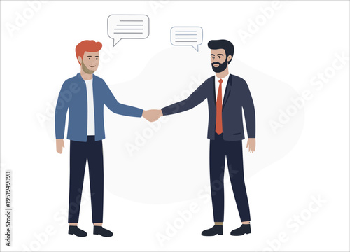 Two men shaking hands in a friendly agreement on transparent background silhouette high quality professional detailed modern elegant stylish clean crisp