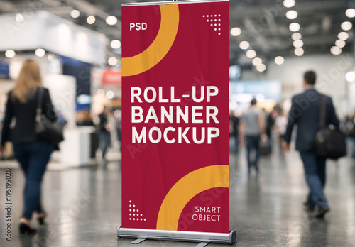 Exhibition Roll-Up Banner Mockup