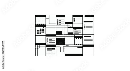Modern building floor plan architecture design blueprint office space layout