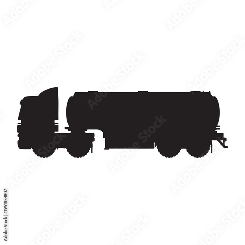 Big Car Vector illustration in flat style Tank trailer