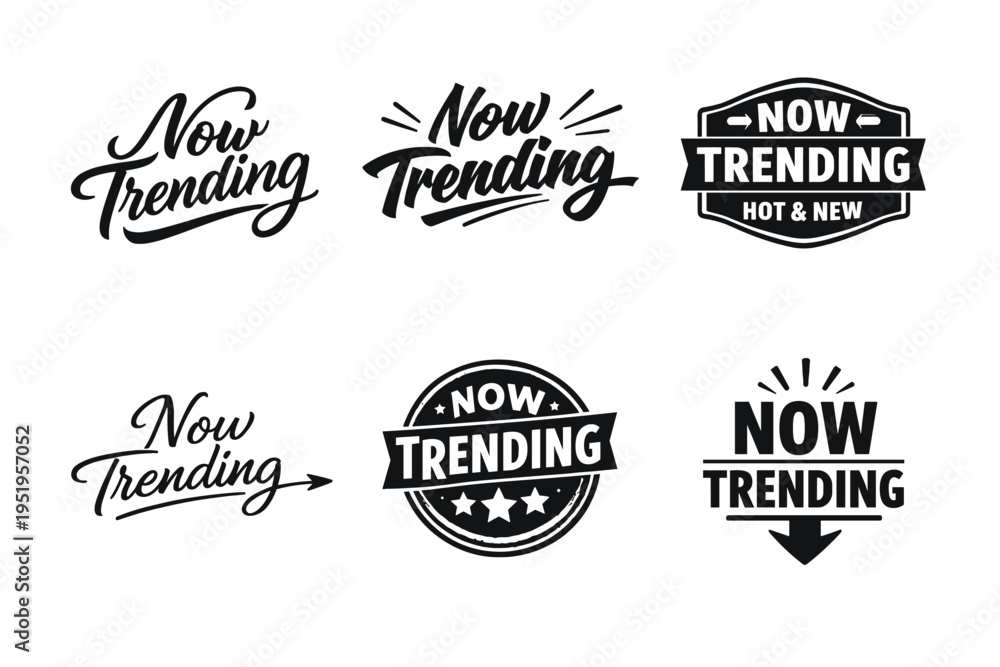 Obraz premium Trendsetting badge designs with bold typography and dynamic elements