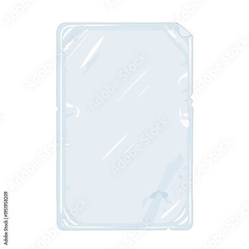 Blank White Paper with Creased Edges and Folds