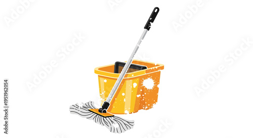 Mop and Bucket for Cleaning