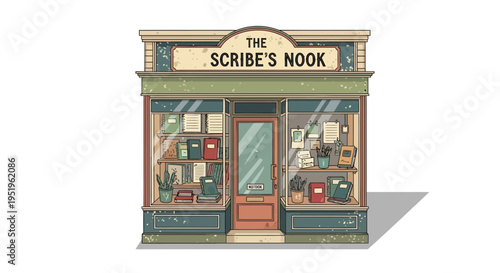 Pixel Art Bookstore "The Scribe's Nook" Facade