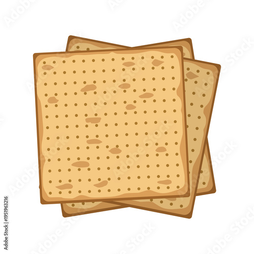 Jewish Passover Matzah Vector Illustration