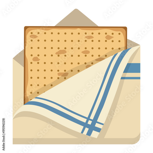 Traditional Passover Matzah Bread Icon