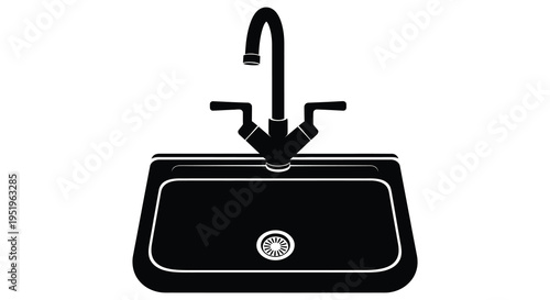 Black leather purse with silver hardware and long strap