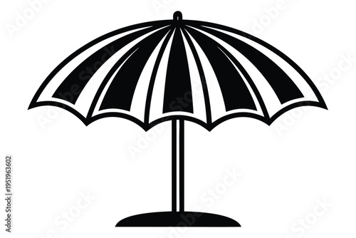 beach umbrella vector icon